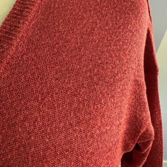 Red Lace-Up Sweater - Picture 2 of 7